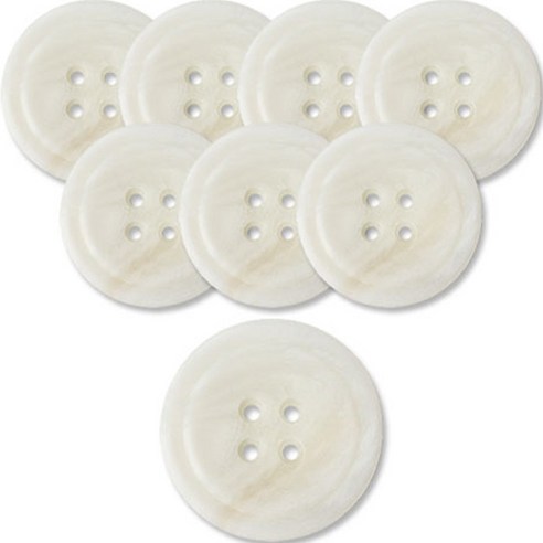 동대문단추왕 고급 무광 코트 가디건 단추 15mm, 화이트쿠바, 8개