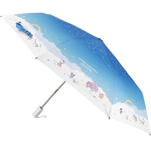산리오 캐릭터즈 55 구름 음악회 안전한 완전 자동 우산 MUHKU70062