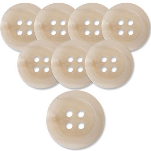 동대문단추왕 고급 무광 코트 가디건 단추 베이지 25mm, 8개, 떼BG, 메신저