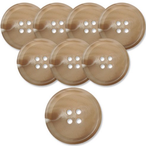 동대문단추왕 고급 무광 코트 가디건 단추 베이지 25mm, 떼BG, 8개
