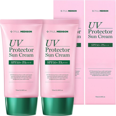 폴메디슨 UV 프로텍터 저자극 데일리 선크림 SPF50+ PA+++, 70ml, 2개