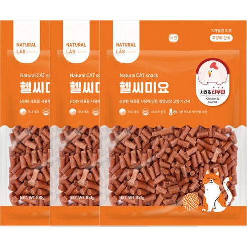 헬씨미요 고양이간식, 닭가슴살, 100g, 3개