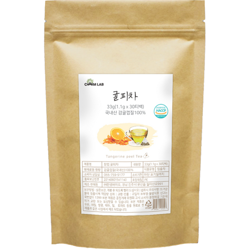 참랩 귤피차, 1.1g, 30개입, 2개