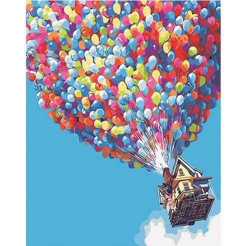 위메이크페인팅 DIY 명화그리기 40 x 50 cm, 풍선 오두막, 1개