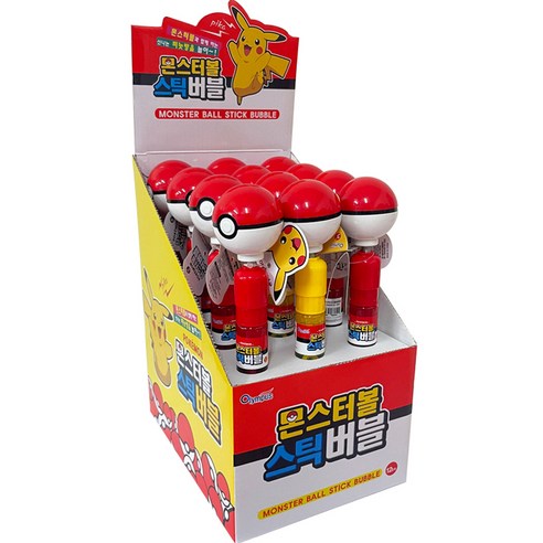 포켓몬 몬스터볼 스틱버블, 랜덤발송, 12개