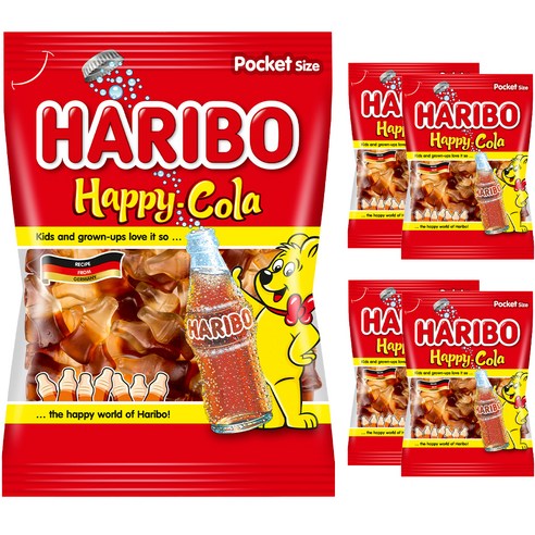 하리보 해피콜라 젤리, 100g, 5개