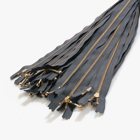 와이케이케이 금색지퍼 1 25cm, 챠콜, 25개