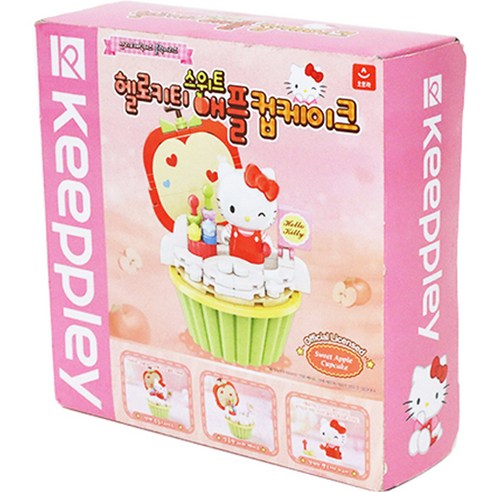산리오 헬로키티 스위트 애플 컵케이크 블록, 1개
