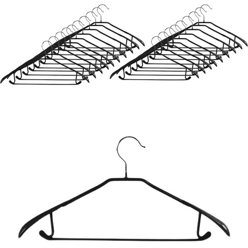 살림의기술 정장 논슬립 옷걸이, 블랙, 20개