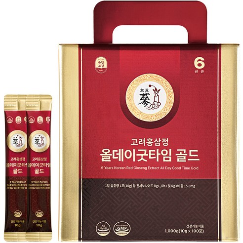 정관장 풍년보감 6년근 고려홍삼정 올데이굿타임 골드 진세노사이드 15mg 홍삼스틱 100포, 1000g, 1개  Best 5