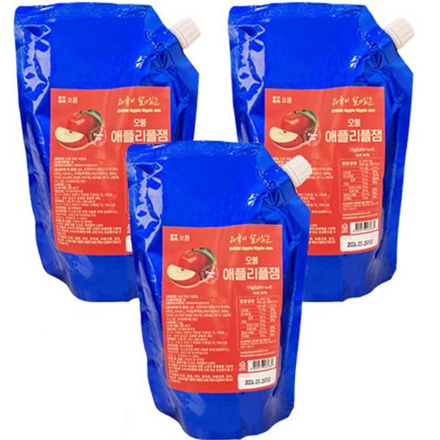 오붐 애플 리플잼, 1kg, 3개