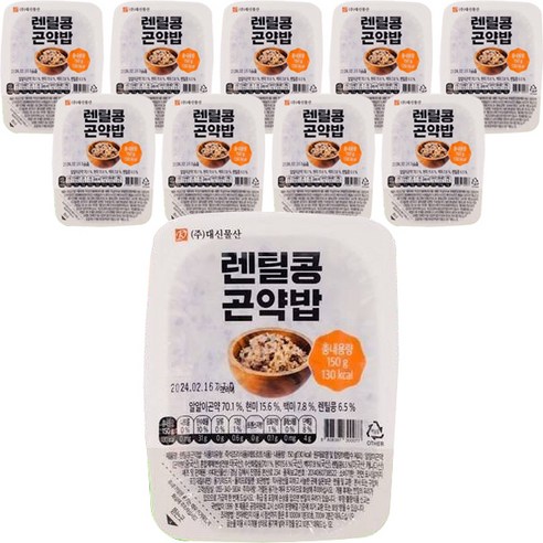 대신곤약 곤약밥 5종 (현미 귀리 잡곡 렌틸콩 곡물발효효소), 150g, 5개