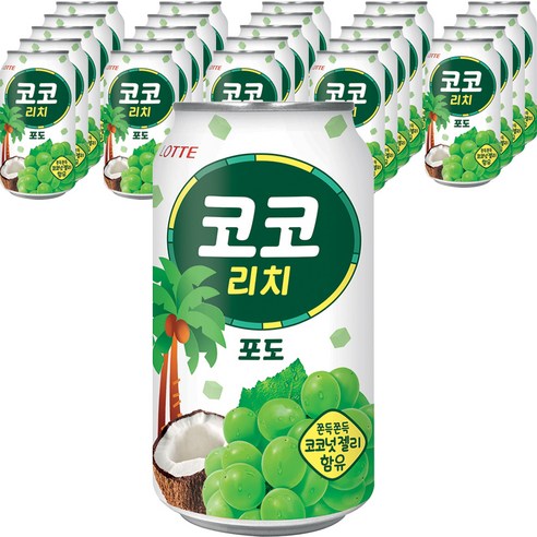 롯데칠성음료 코코리치 포도, 340ml, 24개