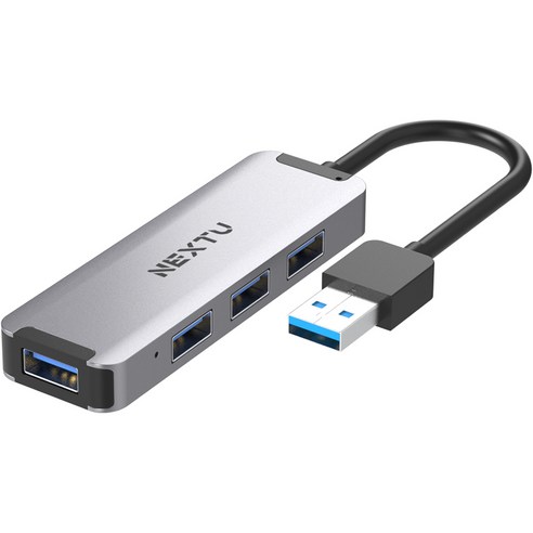 넥스트 4포트 알루미늄 무전원 3.0 USB 허브 664U3, 혼합색상