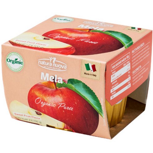 네추럴누바 유기농 생과일 누바 컵퓨레 2p, 사과, 200g, 1개