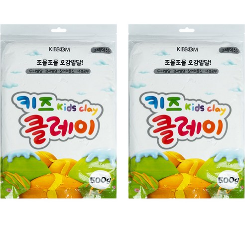 키즈 클레이 2p, 흰색, 500g