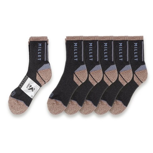 안정적인 발 보호를 위한 밀레 남성용 장목 등산 양말