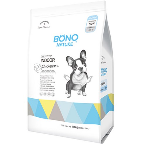 보노네이처 강아지 인도어 건식사료, 닭, 10kg, 1개