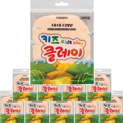 키즈 클레이 10개, 살구, 50g