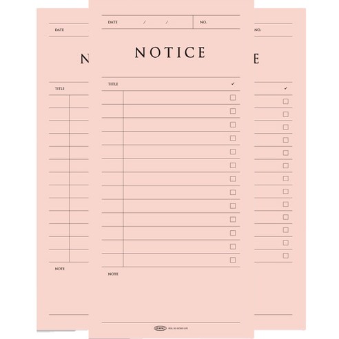 플레픽 팝업 스탠드 메모지, 09 노티스, 3개