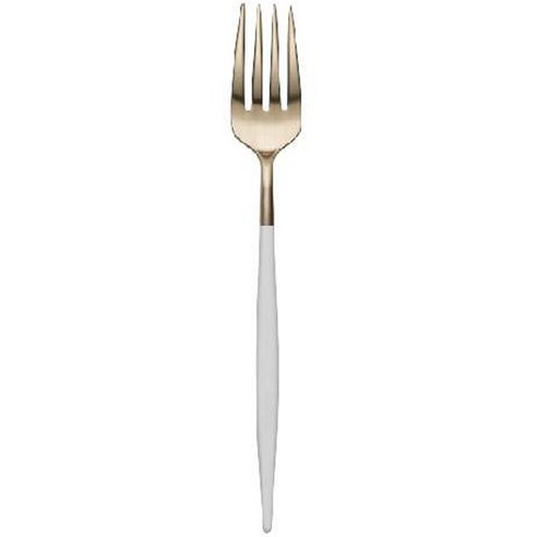 달퍼 마이아 디너 포크, 화이트 + 골드, 1개