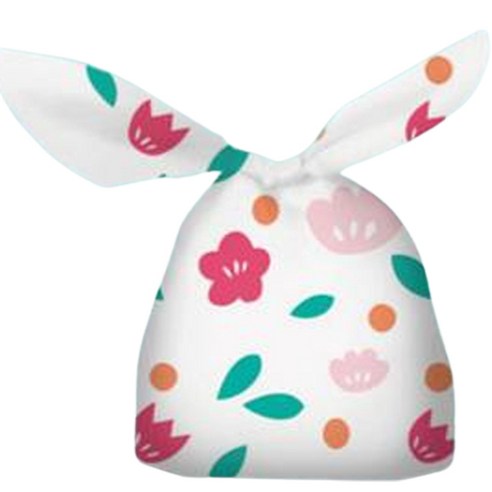 이선생마켓 토끼형 캐릭터 선물포장 비닐 꽃, 1개입, 50개