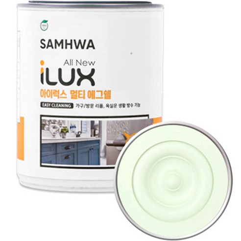 삼화페인트 아이럭스 멀티 에그쉘 200컬러 가구 방문 페인트, 122 세이즈그린, 1000ml, 1개