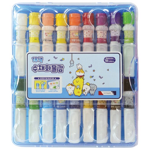수채화물감 추천 상품모닝글로리 수채화 물감 블루 6ml 세트 제품 사진