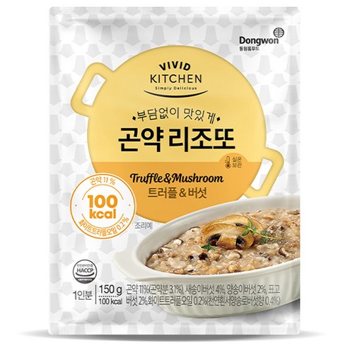 비비드키친 곤약리조또 트러플 + 버섯, 150g, 1개