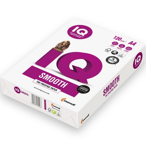몬디 IQ SMOOTH ColorLok 높은평활 정밀평탄 복사용지 120g, A4, 500개