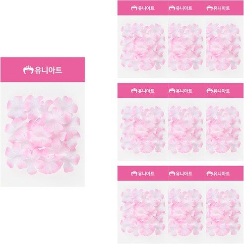 유니아트 벚꽃 조화, 흰색 + 분홍, 10개