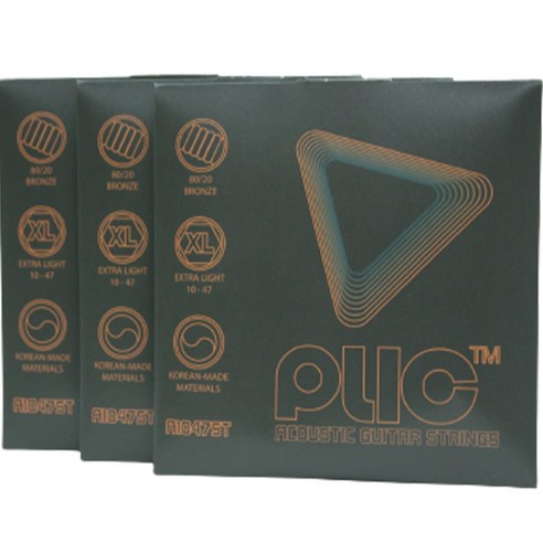 올림피아 PLIC 통기타줄 3p, A1047ST, 그린, 3개