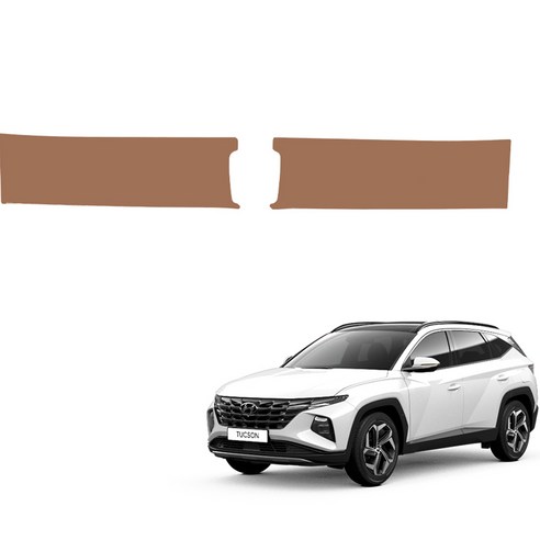 메이튼 스크래치 가죽 트렁크스텝 커버 하이브리드 SC, 현대 투싼 NX4, 인디고 브라운(C570-28)