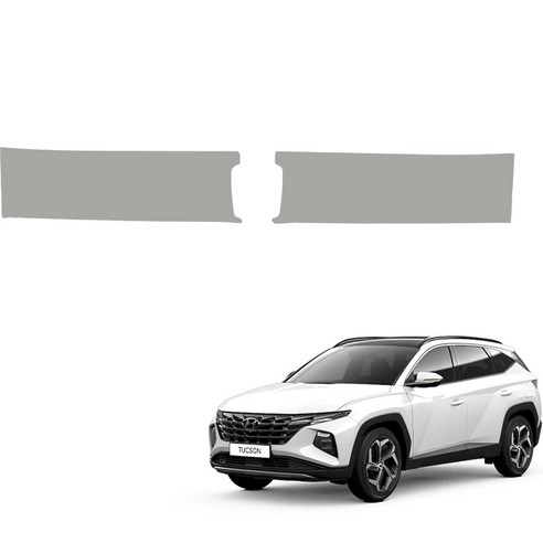 메이튼 스크래치 가죽 트렁크스텝 커버 하이브리드 SC, 현대 투싼 NX4, 그레이(C570-25)
