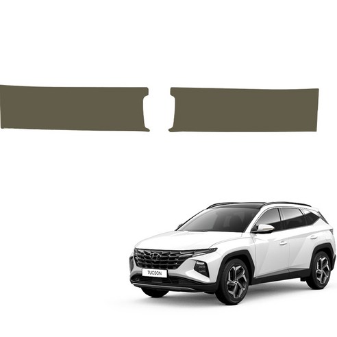 메이튼 스크래치 가죽 트렁크스텝 커버 하이브리드 SC, 현대 투싼 NX4, 카키