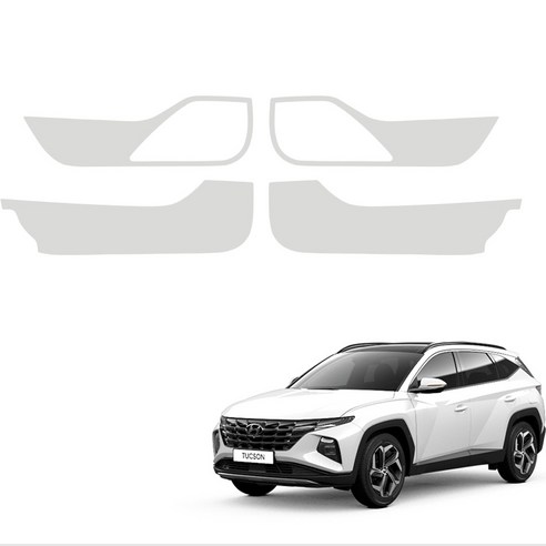 메이튼 스크래치 순정 컬러 가죽 도어커버 SC, 투싼 NX4, 라이트그레이(C570-32)