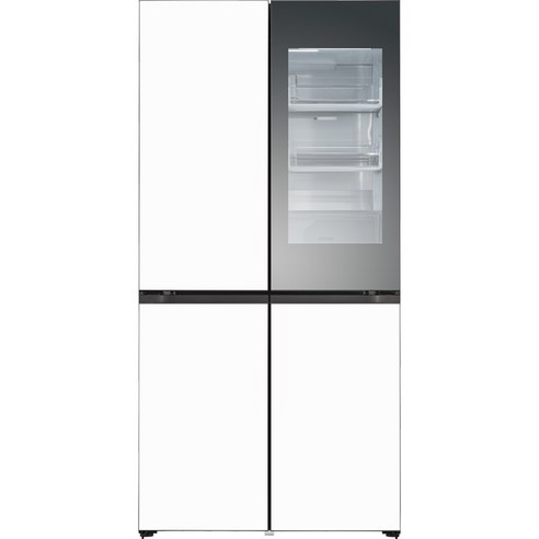 [색상선택형] LG전자 오브제 디오스 노크온 미러글라스 빌트인타입 4도어 양문형 냉장고 미스트 방문설치, 오브제컬렉션 크림 화이트 크림 화이트, M623GWW352S