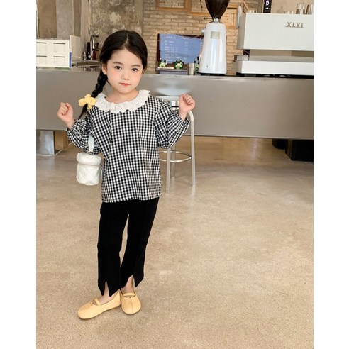 孩子們 時尚 女孩 服裝 襯衫 女孩 女孩 女孩衣服 春天 秋天