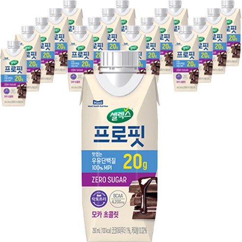 셀렉스 프로핏 우유단백질 모카 초콜릿  250ml, 18개
