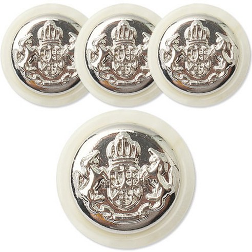 동대문단추왕 힐튼 단추 21mm, 화이트, 4개