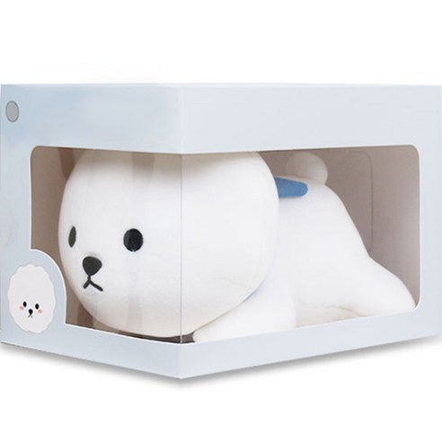 아폴로 마린 미니 강아지 바디필로우, 화이트, 14cm
