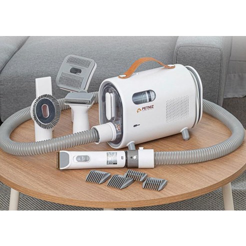 펫니즈 반려동물 6 in 1 스마트 펫케어 진공 미용기 세트 PNZ-PC850W, 혼합 색상, 1세트