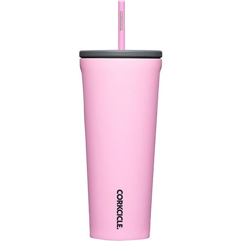 콕시클 대용량 투고 스텐 텀블러 710ml + 빨대뚜껑 + 스텐빨대 세트, 썬핑크