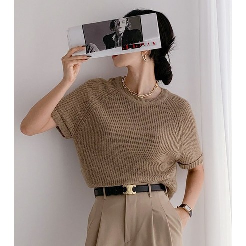 안락함과 스타일을 결합한 여성용 뜨개질 램스울 래글런 프리울 니트