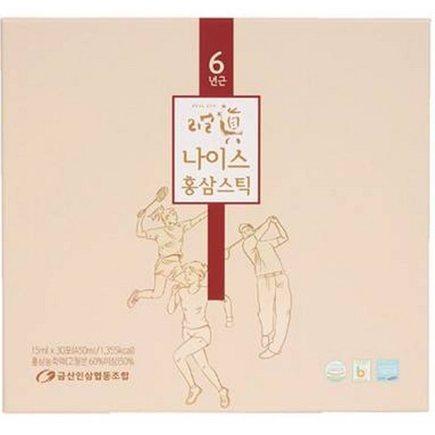 금산인삼협동조합 리얼진 나이스 홍삼 스틱 30p, 450ml, 1개