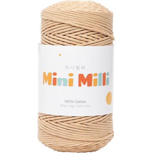 yarna 미니밀리 뜨개실 250g, 704 소프트카멜, 1개