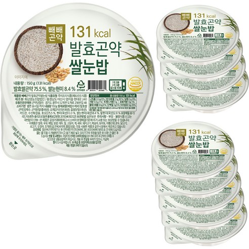 빼빼곤약 발효곤약 쌀눈밥, 150g, 10개