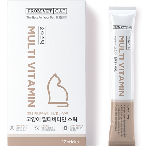 프롬벳 순수스틱 고양이 멀티비타민 스틱 영양제 12g x 12p, 2개, 면역력 강화, 닭고기맛