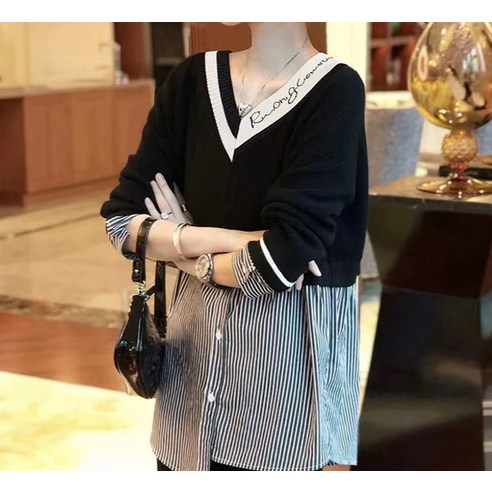 女  時尚  服裝  上衣  V 領  針織  毛衣  成年女性  成年女性  女裝