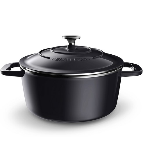 헤슬바흐 인덕션 스테인리스 합금 주물냄비 2L, 20cm, 오닉스 + 버터크림, 1개